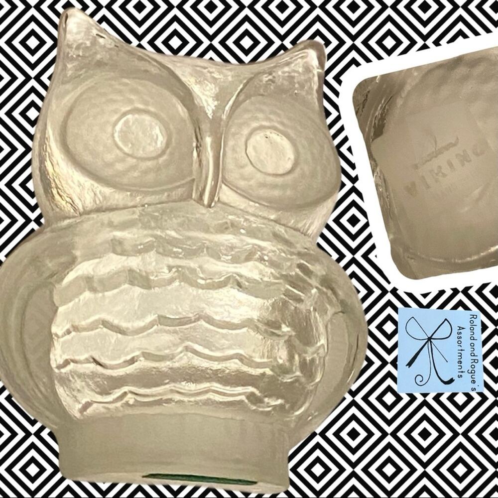 Viking Glass Solid Detailed Owl Book End Decor